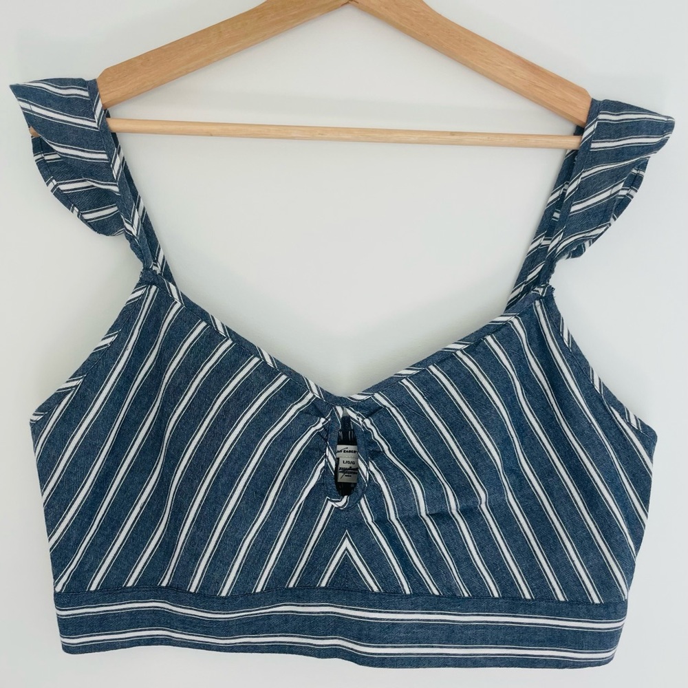 American Eagle Large Striped Crop Top